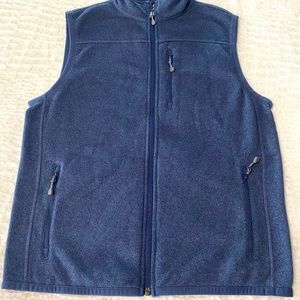 Vineyard vines sweater fleece vest blue zip xs